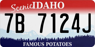 ID license plate 7B7124J