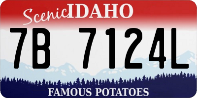 ID license plate 7B7124L