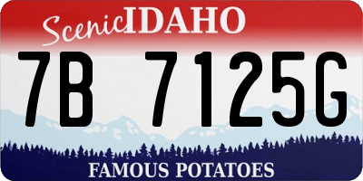 ID license plate 7B7125G