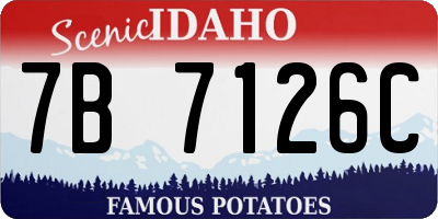 ID license plate 7B7126C