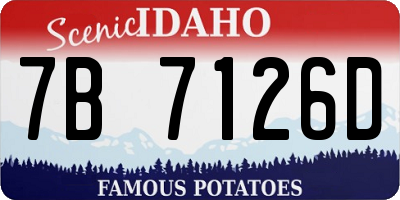 ID license plate 7B7126D