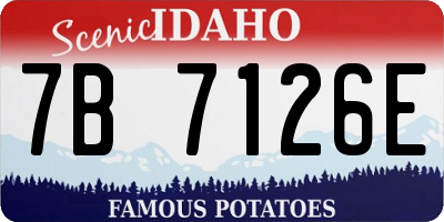 ID license plate 7B7126E