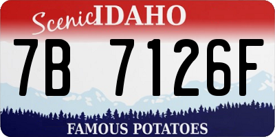 ID license plate 7B7126F