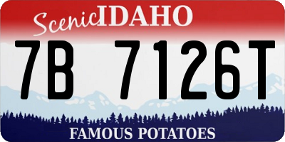 ID license plate 7B7126T