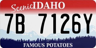 ID license plate 7B7126Y