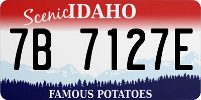 ID license plate 7B7127E