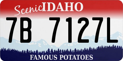 ID license plate 7B7127L