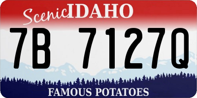 ID license plate 7B7127Q