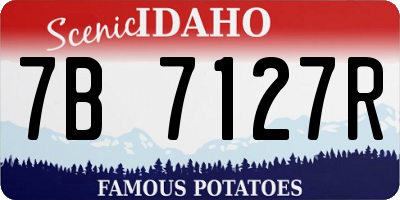 ID license plate 7B7127R