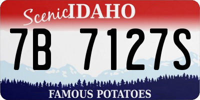 ID license plate 7B7127S