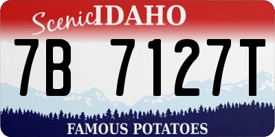 ID license plate 7B7127T