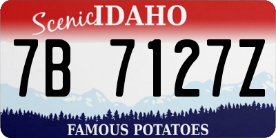 ID license plate 7B7127Z