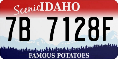 ID license plate 7B7128F