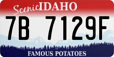 ID license plate 7B7129F