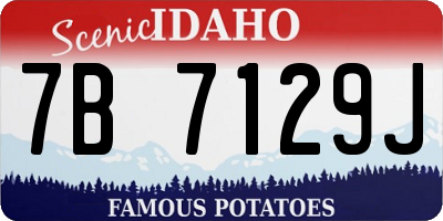 ID license plate 7B7129J
