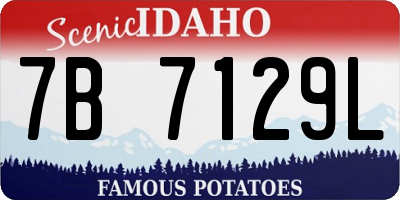 ID license plate 7B7129L