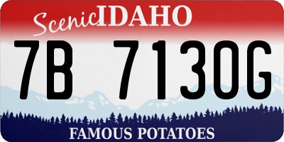 ID license plate 7B7130G