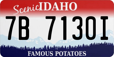 ID license plate 7B7130I