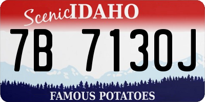 ID license plate 7B7130J