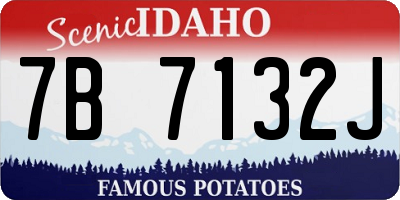 ID license plate 7B7132J