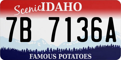 ID license plate 7B7136A
