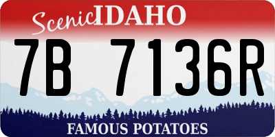 ID license plate 7B7136R