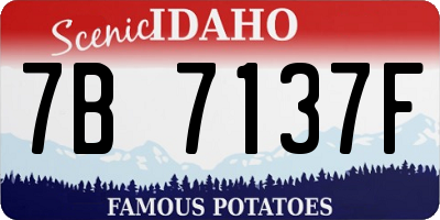 ID license plate 7B7137F