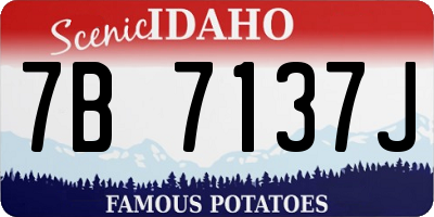 ID license plate 7B7137J