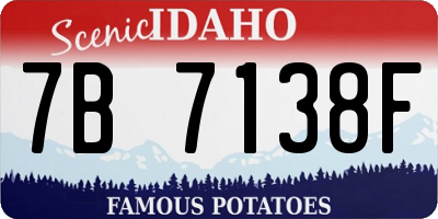 ID license plate 7B7138F