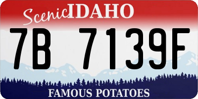ID license plate 7B7139F