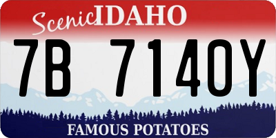 ID license plate 7B7140Y