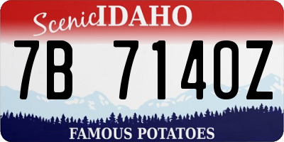 ID license plate 7B7140Z