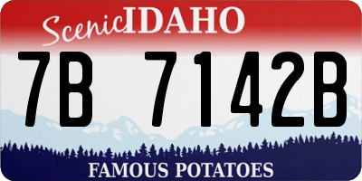 ID license plate 7B7142B