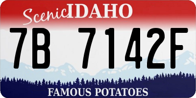 ID license plate 7B7142F