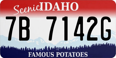 ID license plate 7B7142G