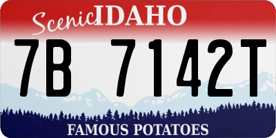 ID license plate 7B7142T