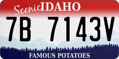 ID license plate 7B7143V