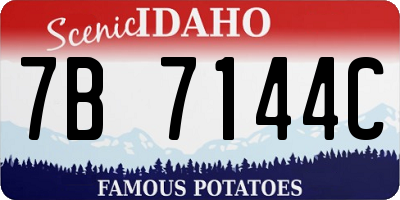 ID license plate 7B7144C