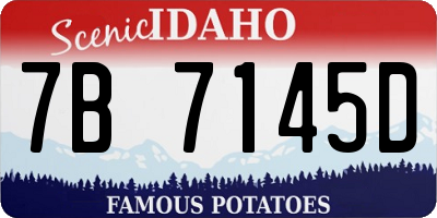 ID license plate 7B7145D