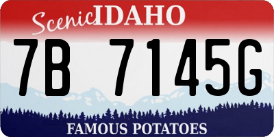 ID license plate 7B7145G