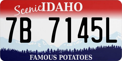 ID license plate 7B7145L