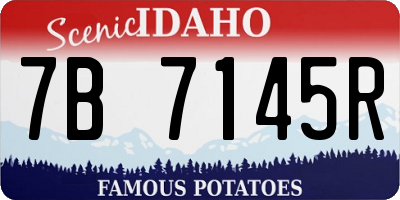 ID license plate 7B7145R