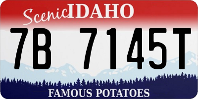 ID license plate 7B7145T