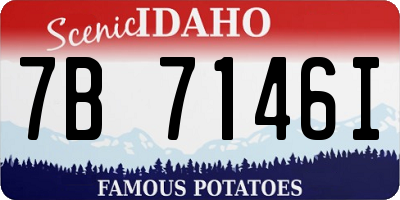 ID license plate 7B7146I
