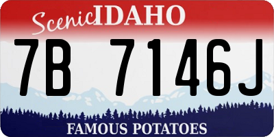 ID license plate 7B7146J