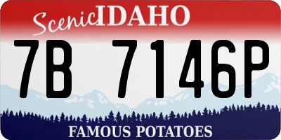 ID license plate 7B7146P