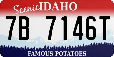 ID license plate 7B7146T