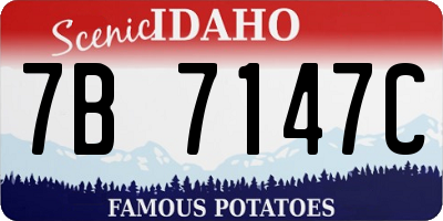ID license plate 7B7147C