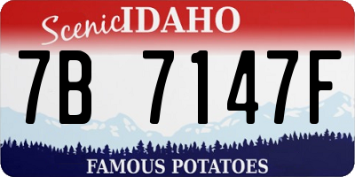 ID license plate 7B7147F