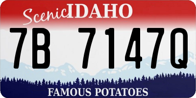 ID license plate 7B7147Q